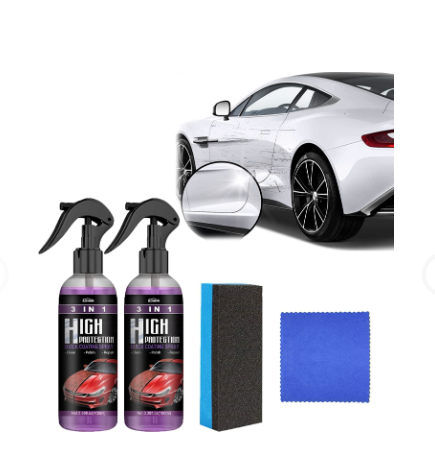 3 In 1 High Protection Quick ceramic Car Coating Wash Spray Sponge Towel Set Car Cleaner Polishing Repairing Spray Kit