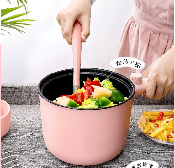 220v Mini Multi-function Steaming Grid Noodle Non Stick Hot Pot Electric Noodle Cooking Pot With Steaming Grid chef pot for lazy