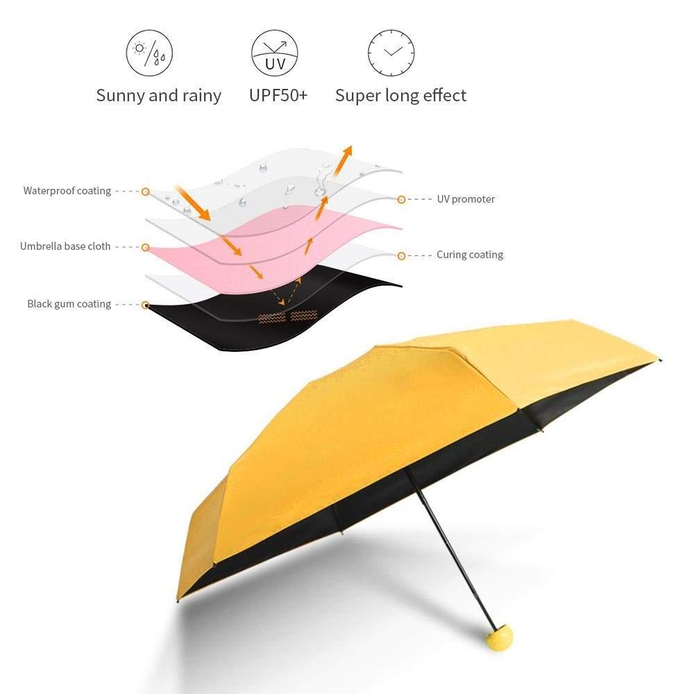 Epsilon Mini Capsule Shaped Three Design Paraplui Payung Sombrillas Paraguas Folding Capsule Umbrella Yellow With Logo Prints Capsule