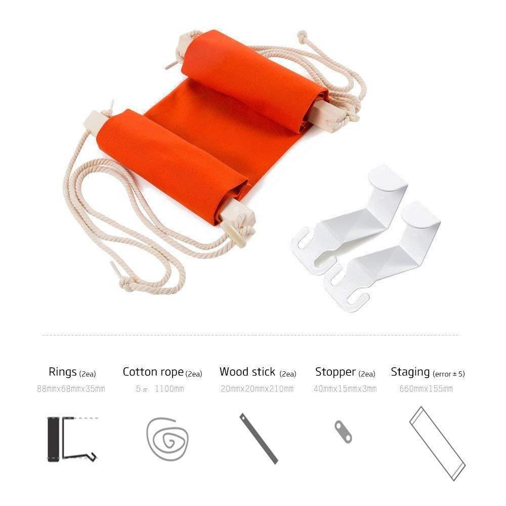 Epsilon Portable orange color mini office home folding adjustable foot rest stand desk feet hammock