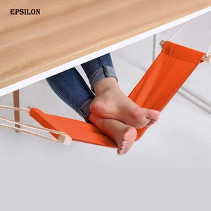 Epsilon Adjustable height foot rest portable hammock for under desk ergonomic office chair feet support computer table foot legs