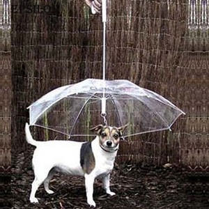 Epsilon Dog Walking Waterproof Clear Cover Built-in Leash Rain Sleet Snow Pet Umbrella Pet Products