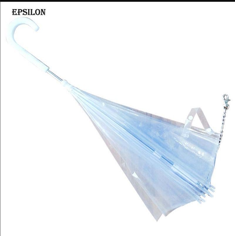 Epsilon Dog Walking Waterproof Clear Cover Built-in Leash Rain Sleet Snow Pet Umbrella Pet Products