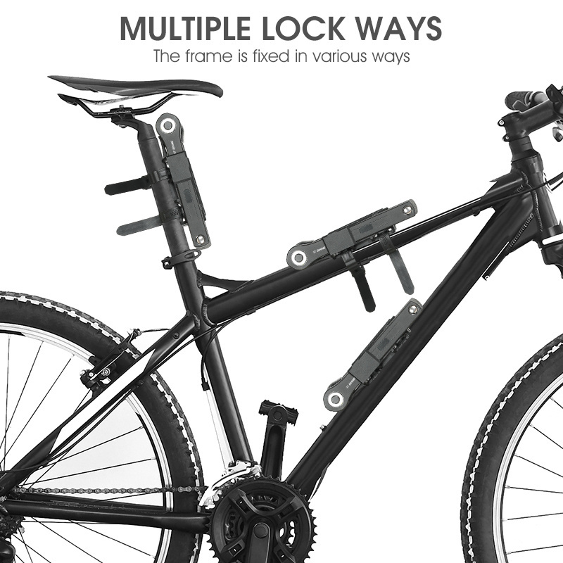 Biking Anti Theft Combination Lock Bicycle Folding Chain Lock Heavy Duty Safety Motorcycle Mtb Road Bike Electric Bike Lock