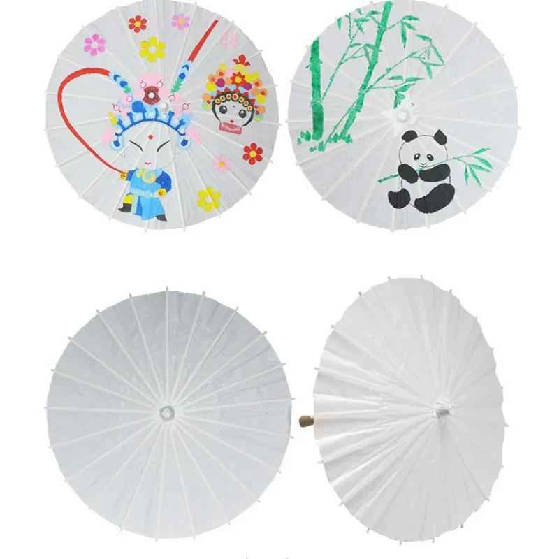 Chinese Vintage Diy Paper Umbrella Photo Parasol Dance Props Oil Paper Umbrella Dancing Umbrellas For Women Girl