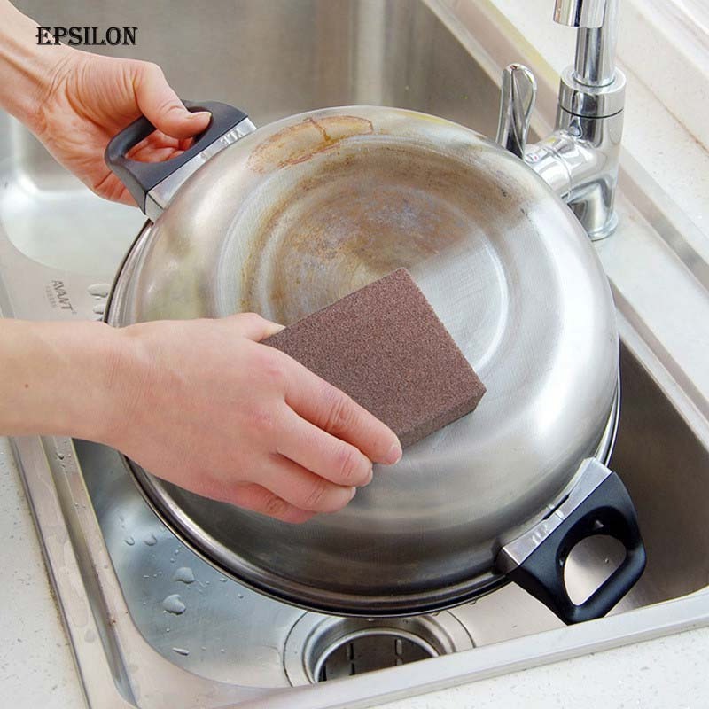 Epsilon Clean Rub Pot Kitchen Tools Magic Eraser for Removing Rust Descaling Cleaning Cotton Kitchen Gadgets Accessories Sponge