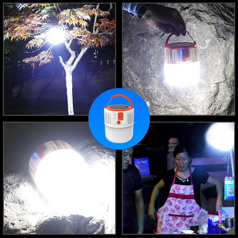 Solar Usb Portable Tent Lamp 5 Modes Solar Lantern Light Outdoor 24 Night Led Bulb Lamps Market Emergency Camping Light