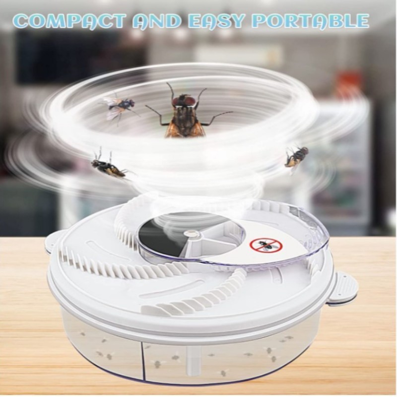 Reusable Eco-friendly Indoor Table Top 360 Degree Electric Usb Rechargeable Fly Catcher Automatic Rotary Fly Trap/electric fly t