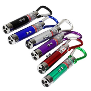 Epsilon 3 In 1 Laser Pointer Led Flashlight Mini Led Tactical Flashlight Torch With Keychain