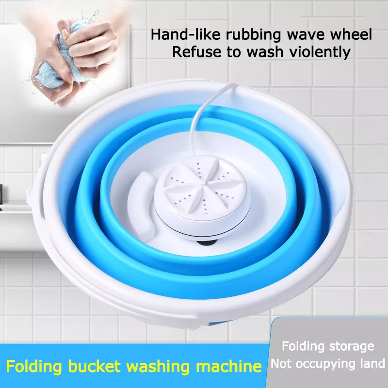 Portable Automatic Fold Turbine Mini lavadora Ultrasonic Washer Wave Vibration Washing Machine/lavadora portatil