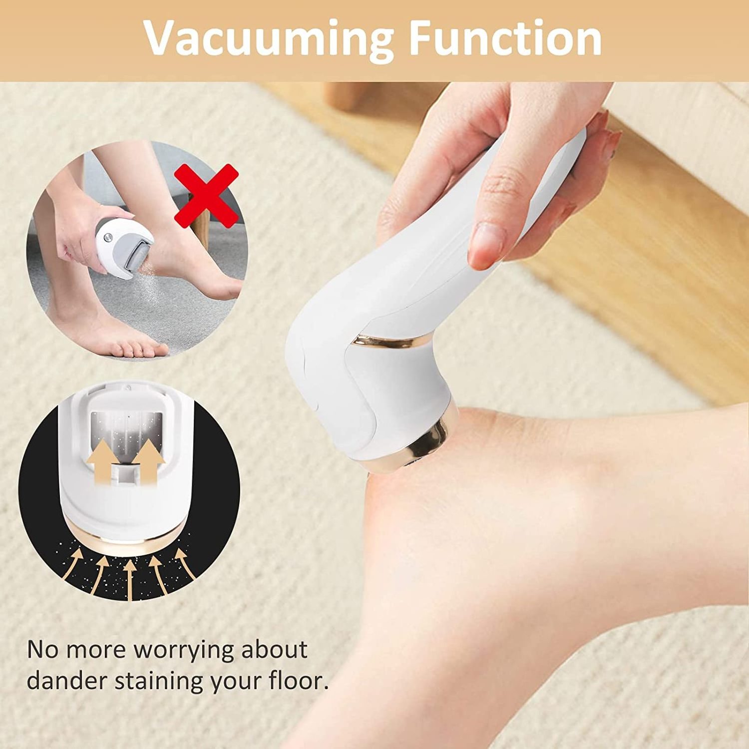 2023 New Arrival Vacuum Usb Rechargeable Hard Skin Foot File Callus Remove Trimmer Electric Callus Remover For Feet