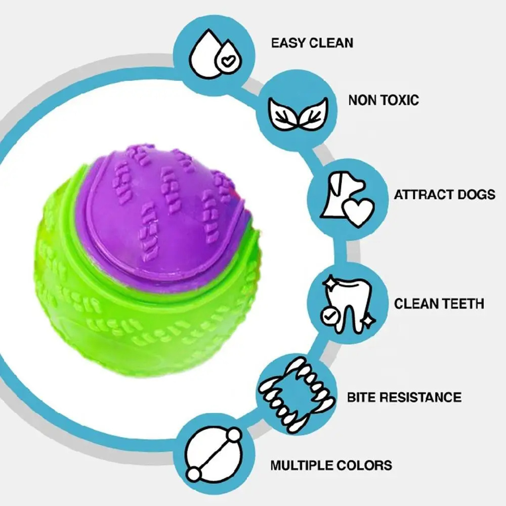 Bite-resistant Pet Dog Toy Rubber Ball Beef-flavored Elastic Ball To Prevent Dog From Destroying Things Dog Training Supply