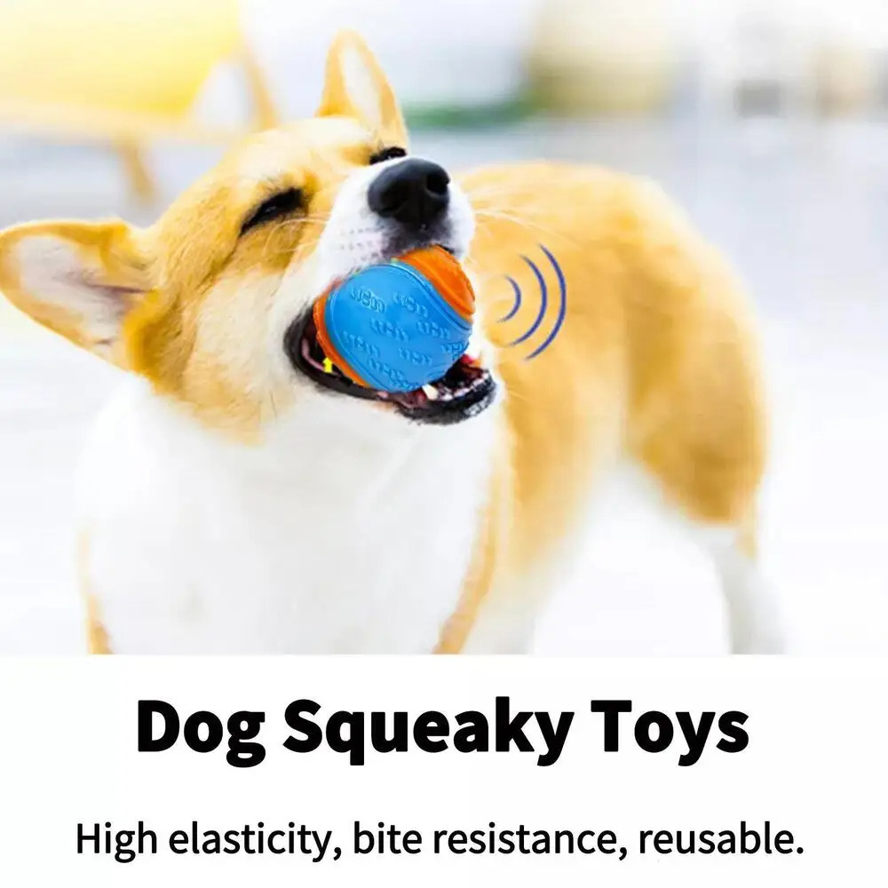 Bite-resistant Pet Dog Toy Rubber Ball Beef-flavored Elastic Ball To Prevent Dog From Destroying Things Dog Training Supply