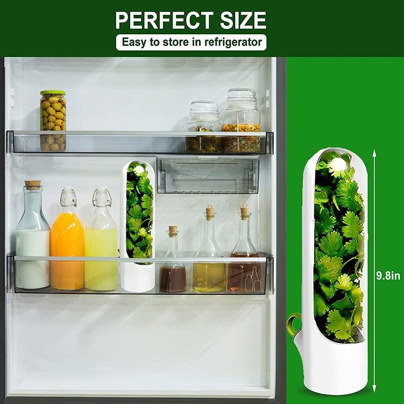 Eco Kitchen Herb Savor Pods Storage Container Freshness Herb Keeper Transparent Refrigerator Herb Saver savor storage container