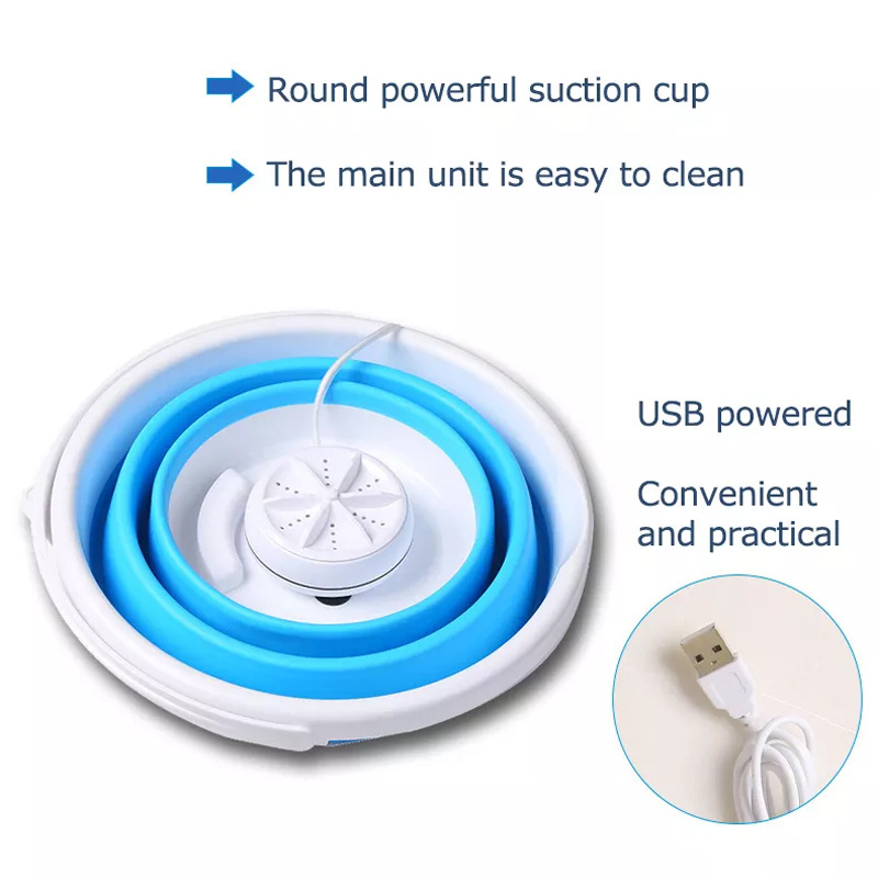 Portable Automatic Fold Turbine Mini lavadora Ultrasonic Washer Wave Vibration Washing Machine/lavadora portatil