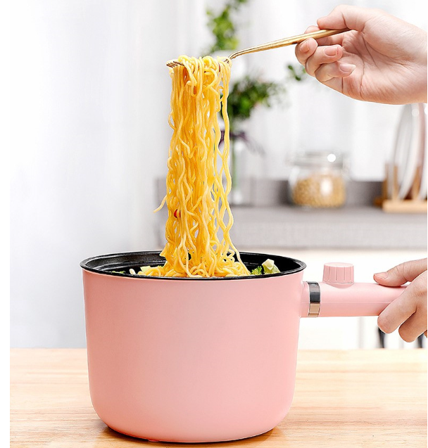 220v Mini Multi-function Steaming Grid Noodle Non Stick Hot Pot Electric Noodle Cooking Pot With Steaming Grid chef pot for lazy