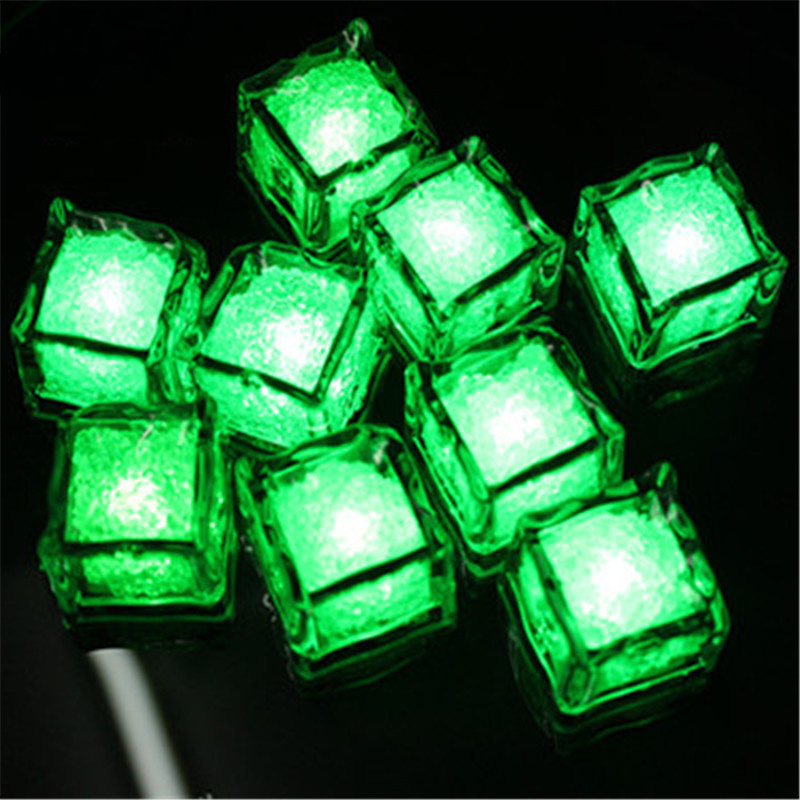 Glowing Flashing Multi Color Liquid Sensor Led Light Up Ice Cubes Lighting For Drinks Club Bar Party Wedding Holiday Decoration