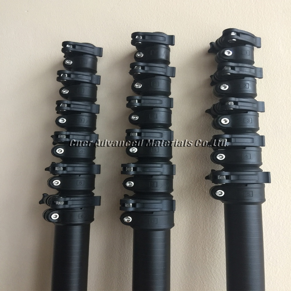 CNER 20 feet 5.5m 7m 8m durable telescopic mount camera poles for traffic inspection system/carbon fiber traffic Telescopic mast