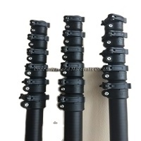 CNER portable carbon fiber extend Telescopic Mast and Tower Solutions With Flip Cam Lock Folding/ High Mast Light Poles