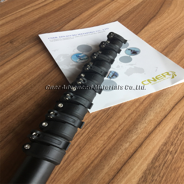 Factory price 3K twill carbon fiber adjustable camera pole, Fiberglass telescopic locking tube