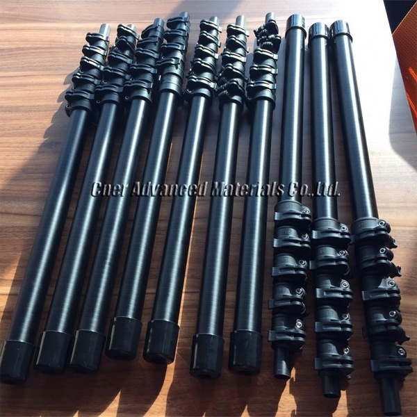 CNER Carbon fiber telescopic extension poles/fiberglass extend rods