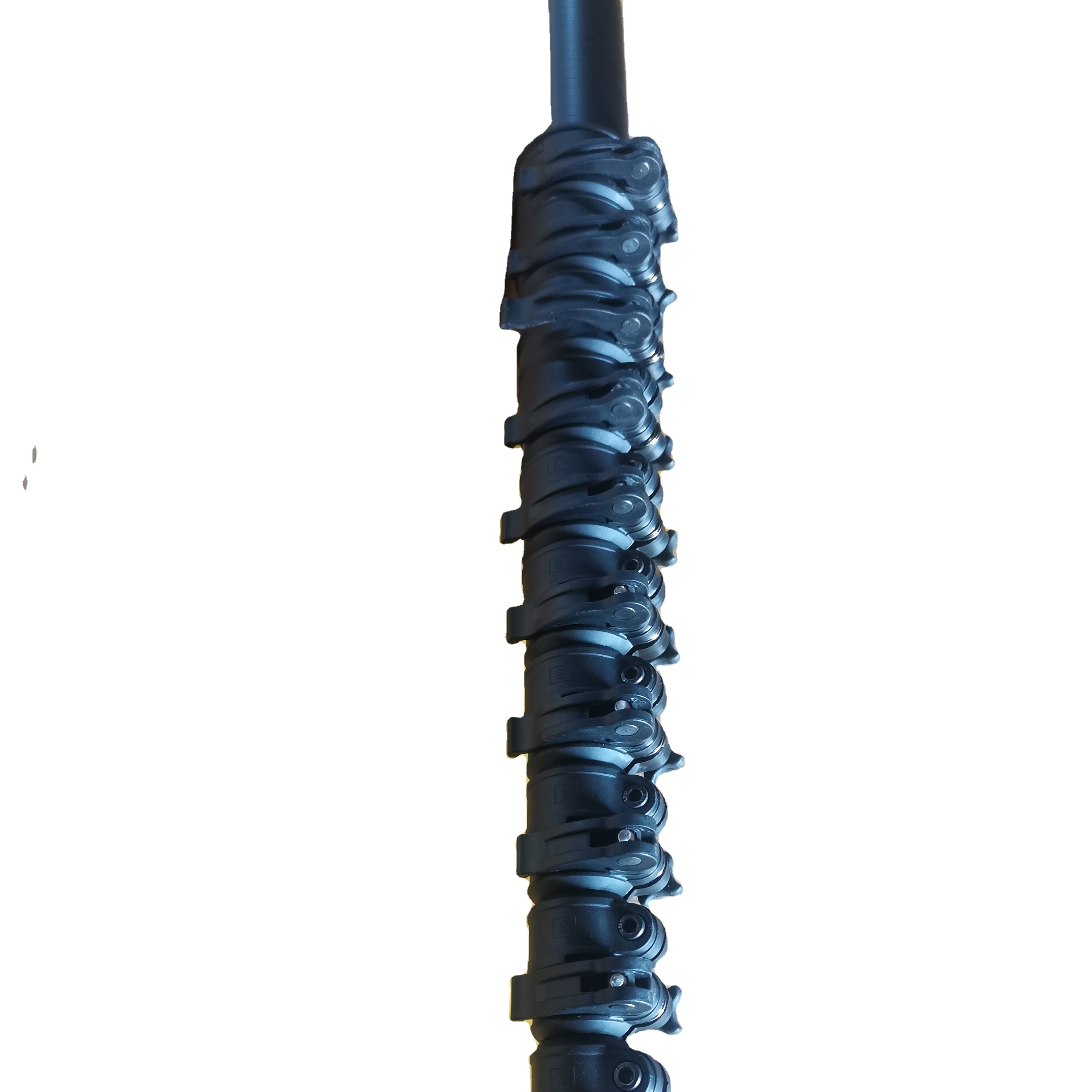 CNER portable carbon fiber extend Telescopic Mast and Tower Solutions With Flip Cam Lock Folding/ High Mast Light Poles