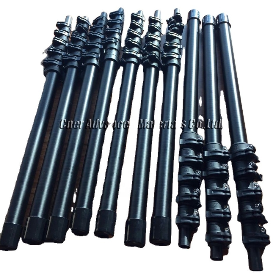 CNER 5m 6m 8m carbon fiber  telescopic rods for mount camera/carbon fiber traffic Camera Telescopic Pole With locking system