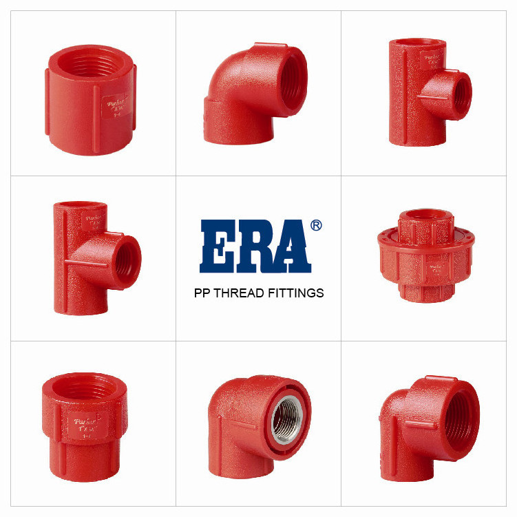 ERA Brand Plastic Product PP Thread Fittings 90 Degree Elbow