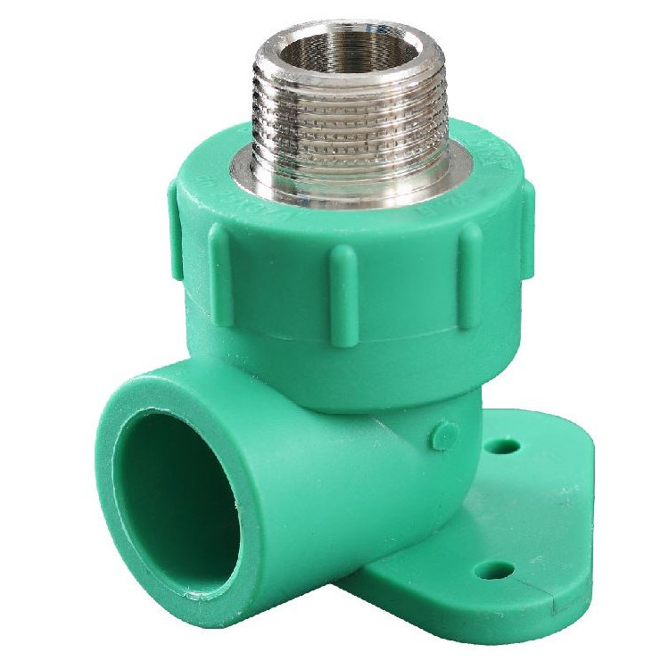 Hight Quality PPR DIN Pipes And Fittings for DIN8077/8088 Male Thread Elbow Wall Plate