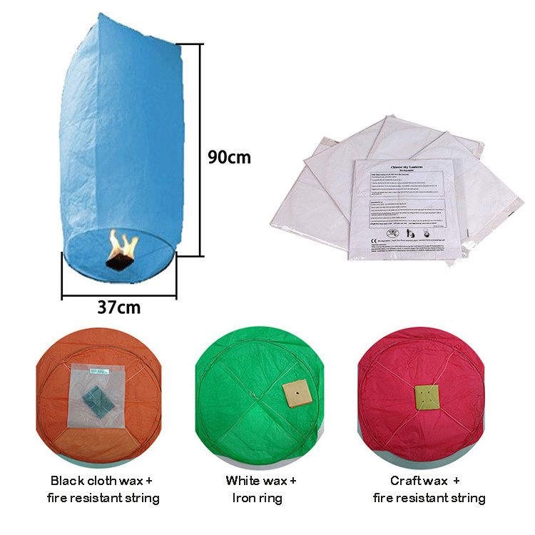 Flying Chinese lanterns festival blessing custom ECO material collapsible cylindrical paper kongming lantern