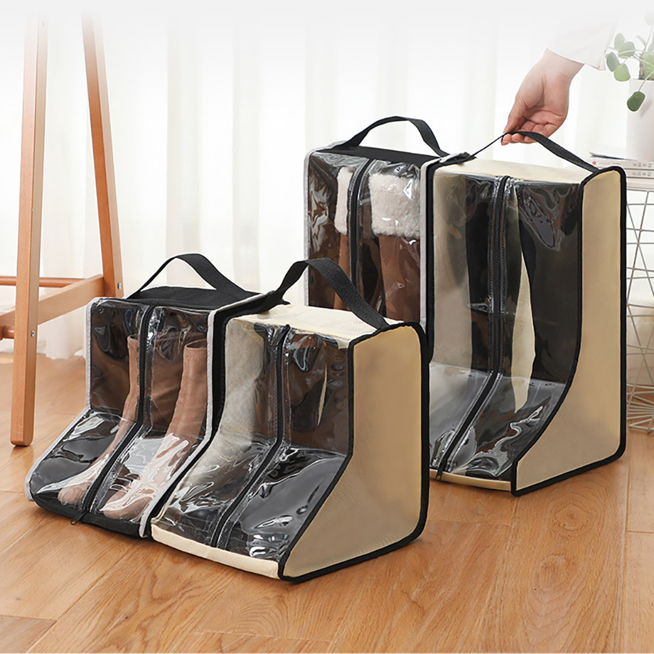 High quality non woven convenient cleaner boot storage bag travel portable tall mid boots shoe bag