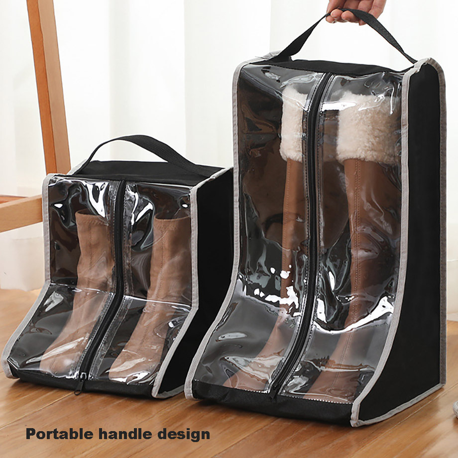 High quality non woven convenient cleaner boot storage bag travel portable tall mid boots shoe bag