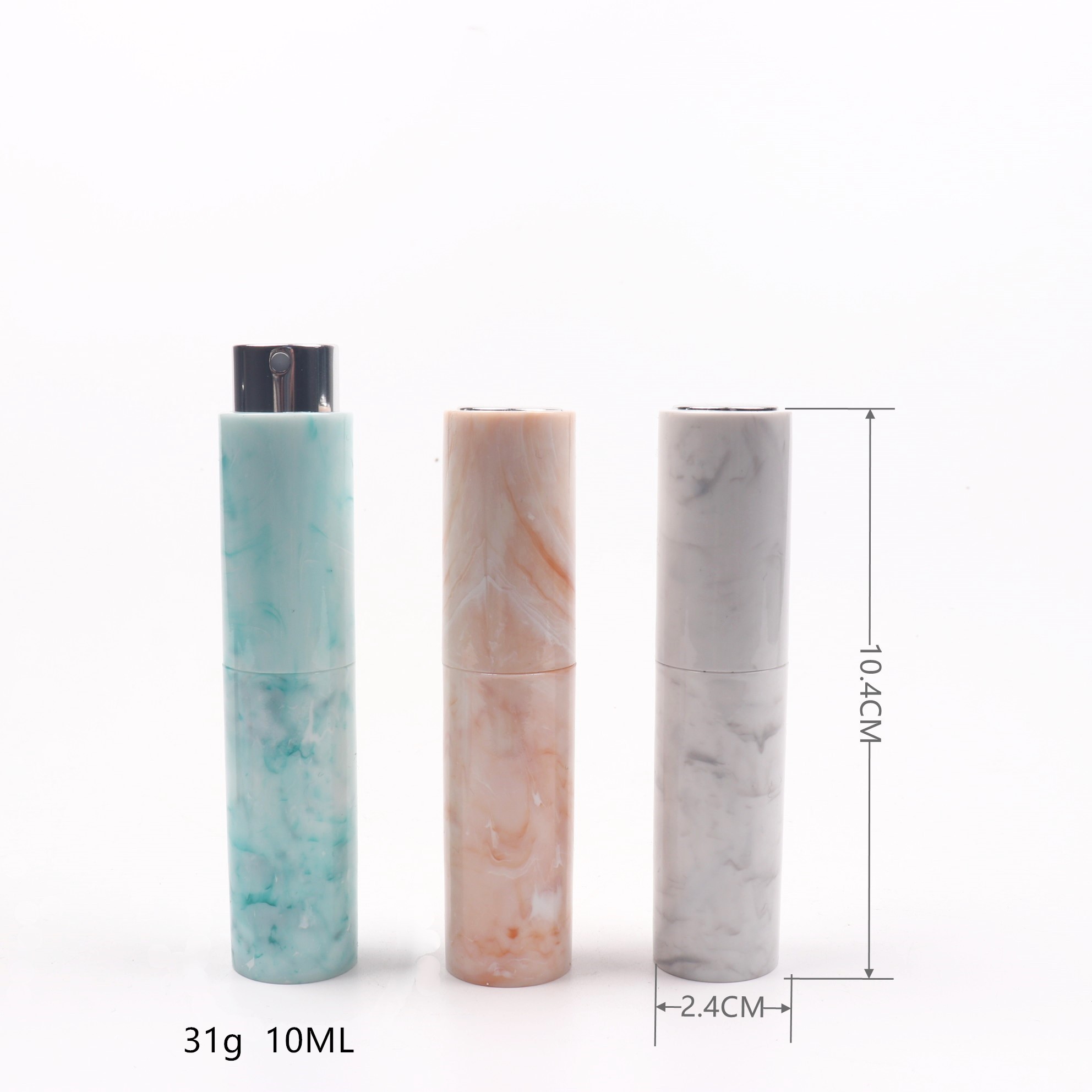 10ML mini atomizer refillable perfume bottles travel sized aluminum with sprayer