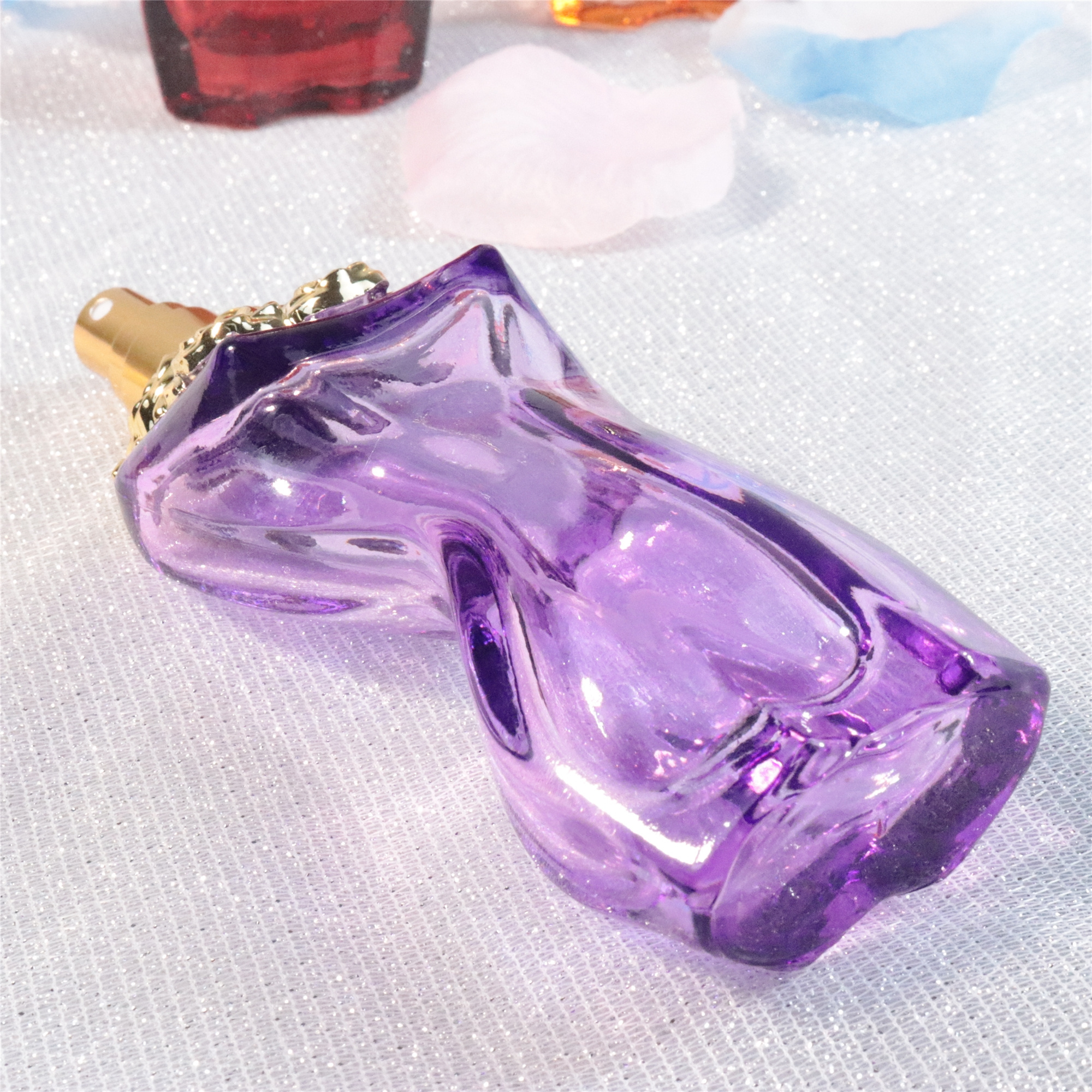 Body shape 30ML spray colored luxury empty glass perfume bottle wholesale