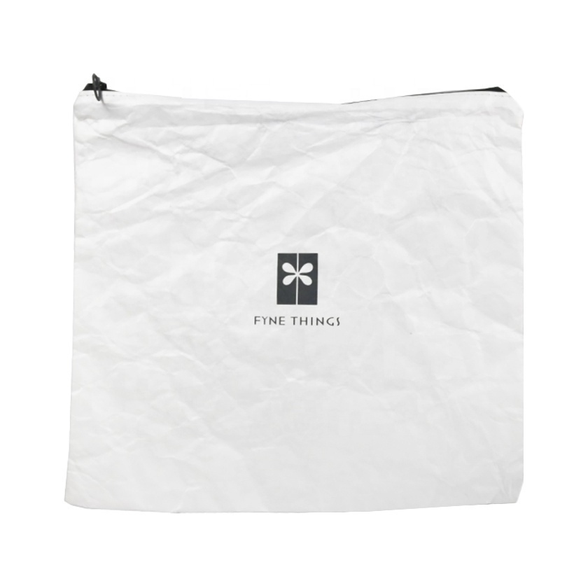 Waterproof customized white tyvek dupont swimming bikini packaging zipper bag with sealed zipper