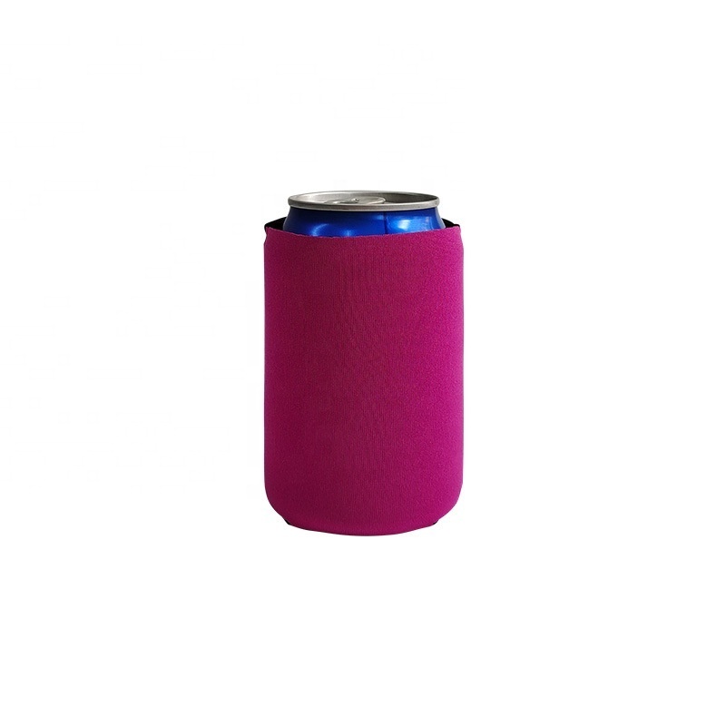 Wholesale durable plain multiple color folded neoprene beer bottle coolers insulated wine can stubby holders