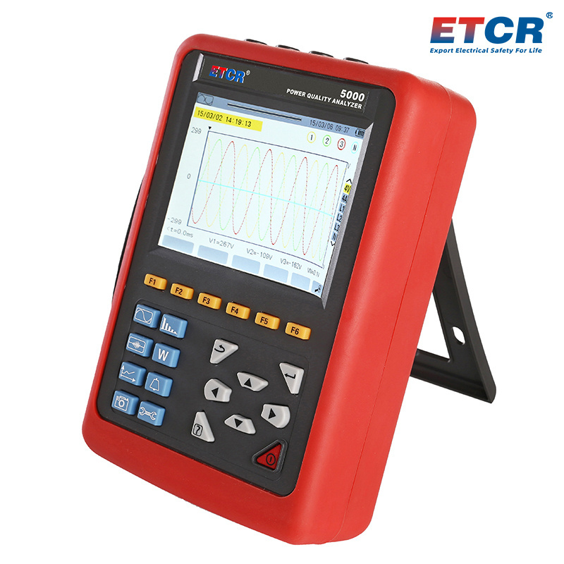 ETCR5000 Comprehensive Analysis of Voltage Current Power and Electrical Energy Power Quality Analyzer