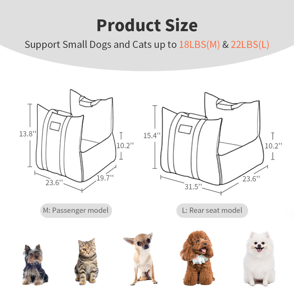 Wholesale customized portable dog car booster seat bed