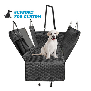 Wholesale gray black large waterproof pet dog hammock car rear seat cover for back seat