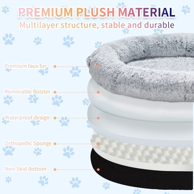 Etrip Pet Self-designed custom xxl big heavy duty luxury giant extra large human size pet bed dog bed for humans and dogs