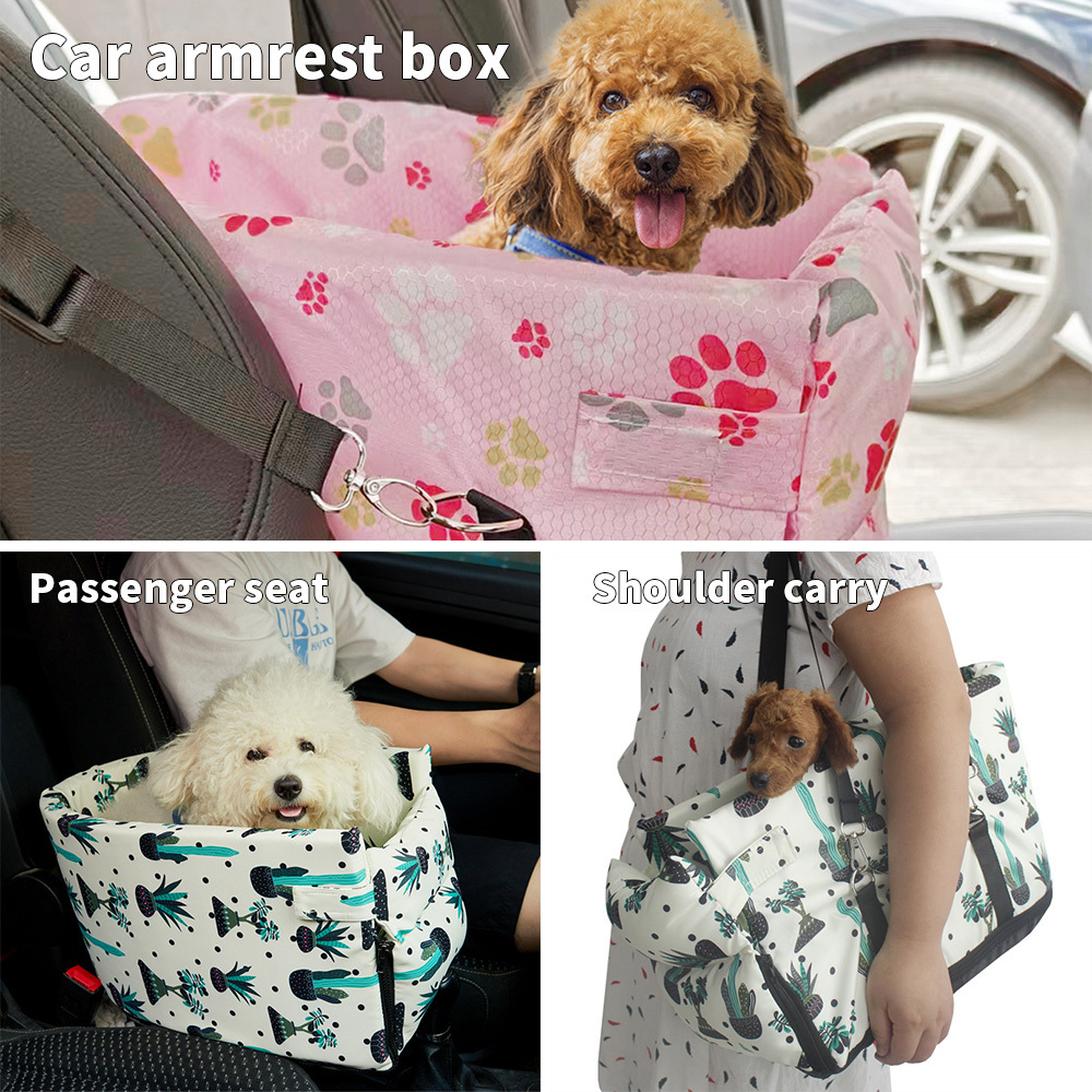 Hot selling portable center console dog car booster seat bed