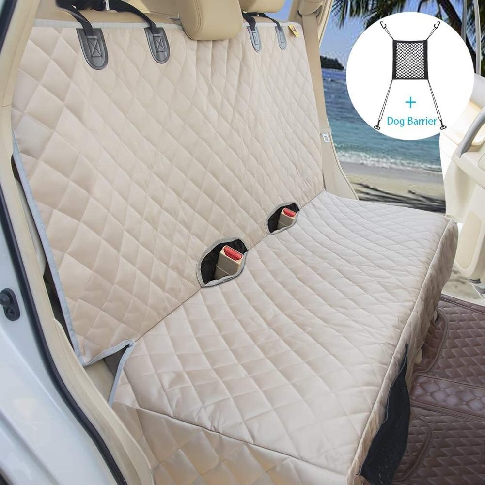 wholesale luxury dog bed large waterproof anxiety black quilted heavy duty dog car seat cover