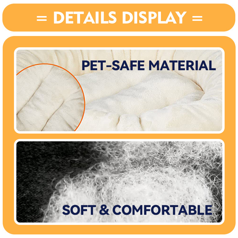 Manufacturer sale big indestructible faux fur xxl cute modern fluffy fabric cat pet dog sofa bed