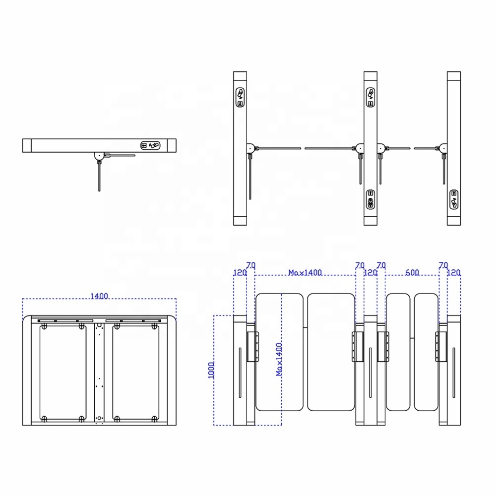 High speed Security Access Control  High Safety Automatic speed gate super-fast slim and artistic style turnstile