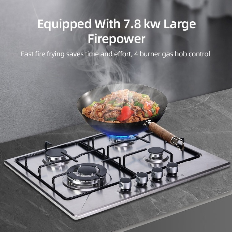 Low Pressure Desktop High Flame Stainless Steel Kitchen Cooking Gas Stove Gas Cooker