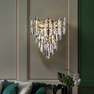 China Factory Supply Customized Decoration Indoor Sconce Modern Glass Lights Wall Light Brass