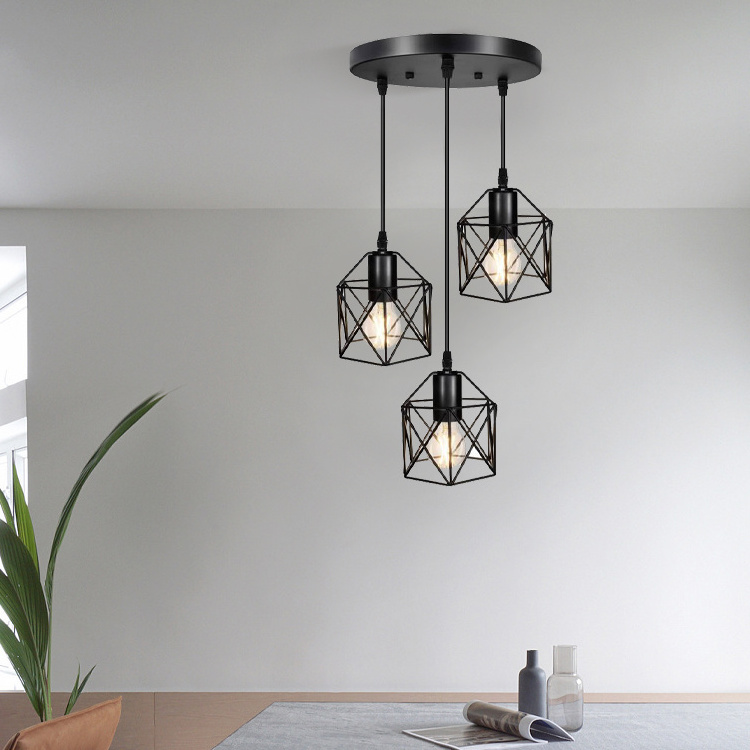 Factory Supply Nordic Rustic Ceiling Lighting Bar Chandelier Pendant Light Kitchen Pendant Lighting For Living Dining Bed Room