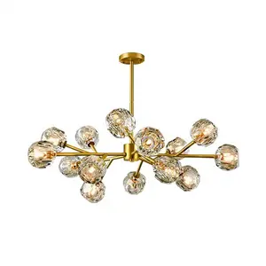 Hotel Crystal Modern Home Pendant Light Lamp Lighting Glass Ball Fixtures Led Chandelier Ceiling Light