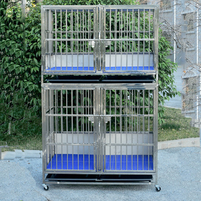 EURPET Cheapest Foldable Veterinary Equipment Dog Cages With Durable Stainless Steel  Veterinary Cages