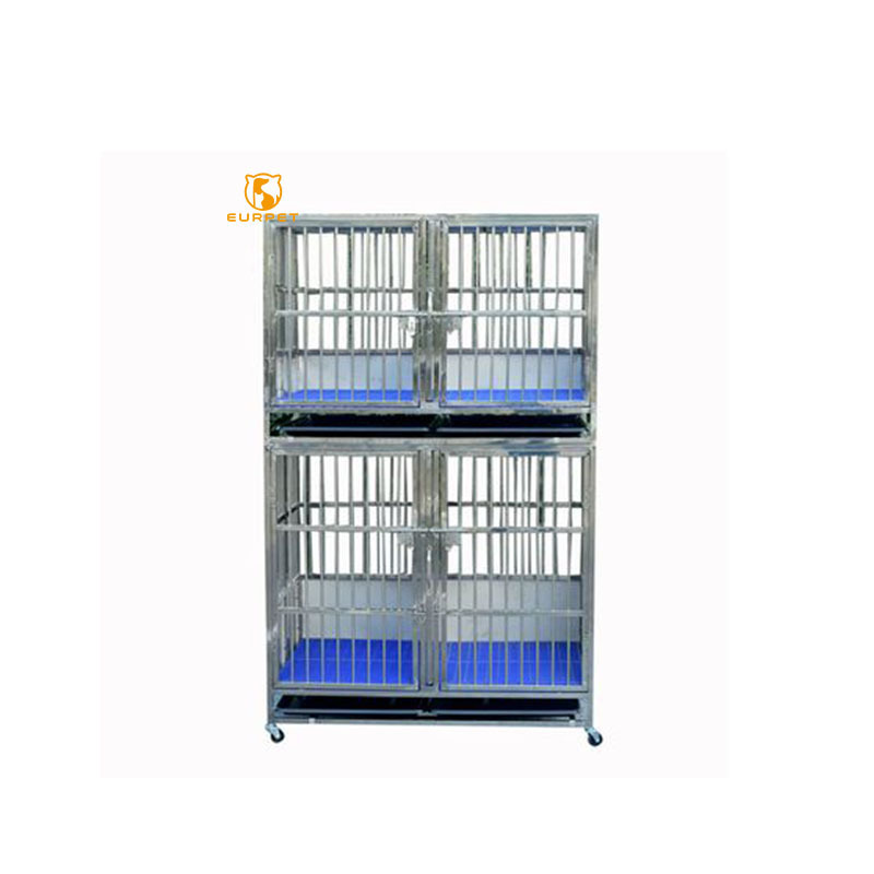 EURPET Cheapest Foldable Veterinary Equipment Dog Cages With Durable Stainless Steel  Veterinary Cages